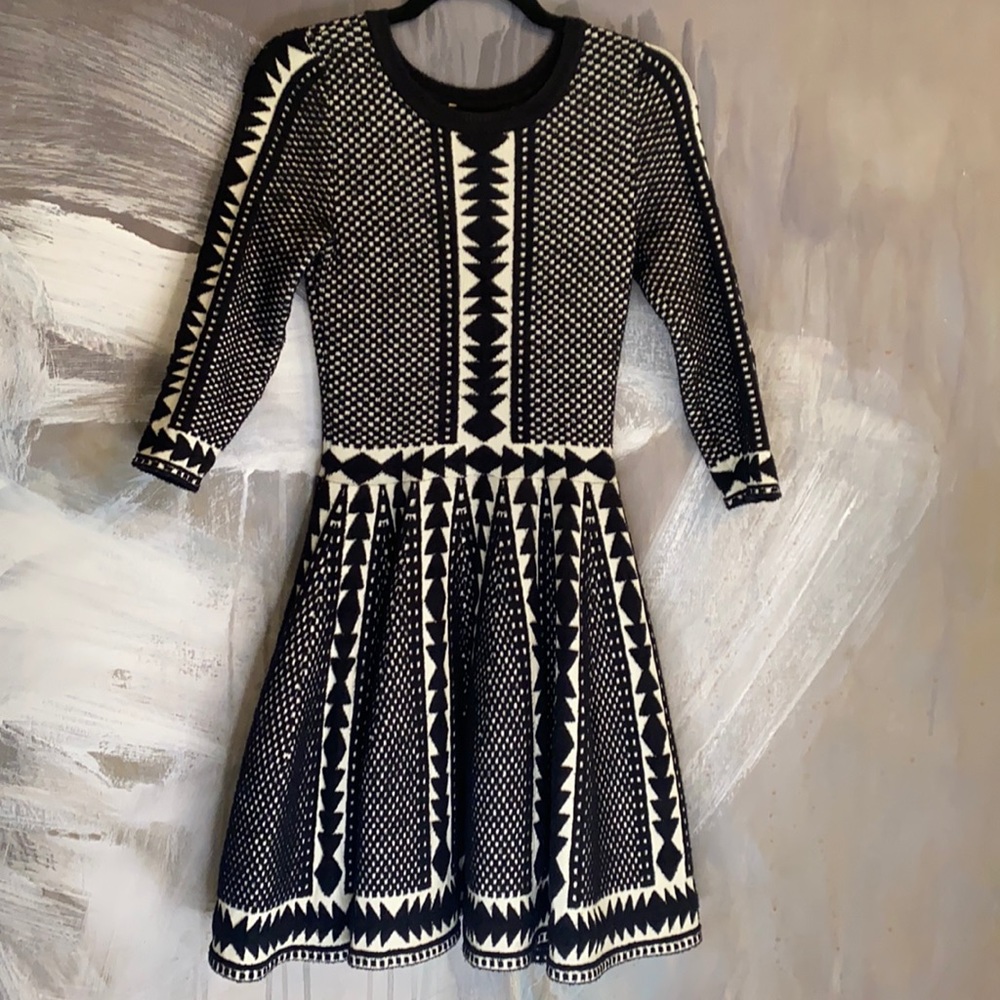 Topshop Premium Fit and Flare Sweater Dress
